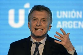 Tổng thống Argentina Mauricio Macri phát biểu tại hội nghị ở Buenos Aires. (Ảnh: AFP/TTXVN)