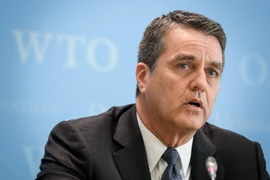 Tổng Giám đốc WTO Roberto Azeved tại cuộc họp báo ở Geneva, Thụy Sĩ. (Nguồn: AFP/TTXVN)