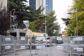 Lãnh sự quán Saudi Arabia tại Istanbul, Thổ Nhĩ Kỳ, nơi nhà báo Jamal Khashoggi tử vong một cách bất thường, ngày 20/10/2018. (Ảnh: THX/TTXVN)