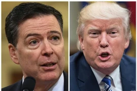 Tổng thống Mỹ Donald Trump (phải) và cựu Giám đốc Cục Điều tra Liên bang (FBI) James Comey. (Nguồn: AFP/TTXVN)