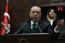 Tổng thống Thổ Nhĩ Kỳ Recep Tayyip Erdogan. (Nguồn: AFP/TTXVN)