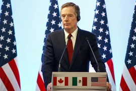 Đại diện Thương mại Mỹ Robert Lighthizer trong cuộc họp báo tại Mexico City, Mexico ngày 5/3. (Nguồn: THX/TTXVN)