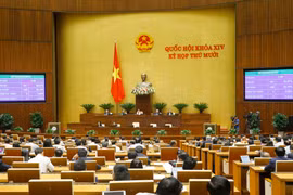 Quốc hội biểu quyết thông qua Nghị quyết về phân bổ ngân sách trung ương năm 2021. (Ảnh: Doãn Tấn/TTXVN)