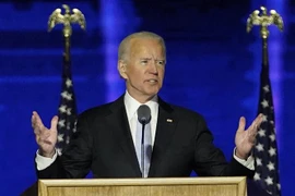 Ông Joe Biden trong bài phát biểu tại Wilmington, bang Delaware ngày 7/11/2020. (Ảnh: AFP/TTXVN)