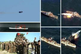 Một vụ thử tên lửa hành trình đất đối hạm mới đánh trúng mục tiêu của Triều Tiên ở vùng biển phía đông nước này. (Nguồn: Yonhap/TTXVN)