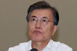 Tổng thống Hàn Quốc Moon Jae-in tại một cuộc họp ở Seoul. (Nguồn: Yonhap/TTXVN)