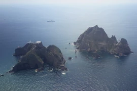 Quần đảo tranh chấp mà Hàn Quốc gọi là Dokdo và Nhật Bản gọi là Takeshima. (Nguồn: AFP/TTXVN)