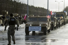 Binh sỹ Mỹ trong một đợt triển khai tại Olszyna, Ba Lan. (Nguồn: AFP/TTXVN)