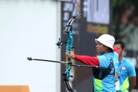 Cung thủ Châu Kiều Oanh. (Ảnh: Quốc Khánh/TTXVN)