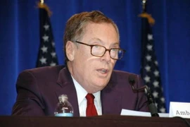 Đại diện Thương mại Mỹ Robert Lighthizer tại cuộc họp báo ở Washington. (Nguồn: Kyodo/TTXVN)