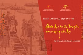 Triển lãm 3D về di sản giáo dục triều Nguyễn chào đón năm học mới. (Ảnh: Trung tâm Lưu trữ quốc gia I)