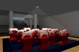 Phối cảnh 3D của triển lãm sắp đặt (Ảnh: Trung tâm văn hóa Pháp cung cấp)