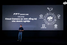 Ông Hoàng Việt Anh - Tổng Giám đốc FPT Telecom giới thiệu giải pháp Cloud Camera an ninh đồng bộ cho doanh nghiệp. (Ảnh chụp màn hình)