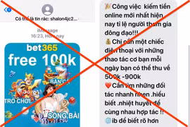 Người dùng iPhone liên tục nhận được tin nhắn chào mời chơi đánh bạc trực tuyến bất hợp pháp. (Ảnh chụp màn hình)