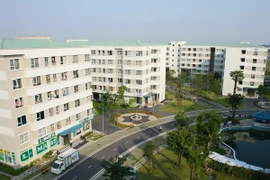 Một góc dự án nhà ở thu nhập thấp Đặng Xá, huyện Gia Lâm (giai đoạn 2). (Ảnh: Tuấn Anh/TTXVN)