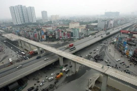 Nút giao thông Thanh Xuân, nút giao 4 tầng đầu tiên ở Việt Nam. (Ảnh: Huy Hùng/TTXVN)