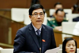 Bộ trưởng Bộ Nông nghiệp và Phát triển Nông thôn Cao Đức Phát phát biểu tại Quốc hội. (Ảnh: An Đăng/TTXVN)