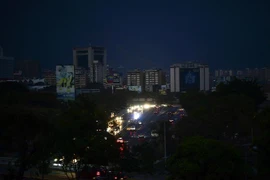 Toàn cảnh mất điện tại thủ đô Caracas, Venezuela ngày 8/3/2019. (Ảnh: AFP/TTXVN)