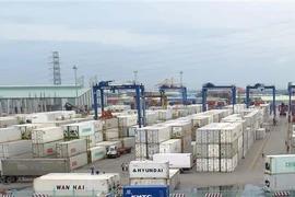 Các container phế liệu nằm trong cảng Cát Lái. (Ảnh minh họa: Hoàng Hải/TTXVN)