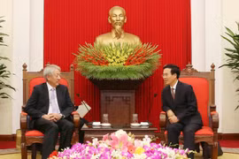 Quang cảnh buổi tiếp. (Ảnh: Phương Hoa/TTXVN)