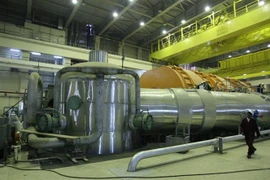 Quang cảnh bên trong lò phản ứng tại nhà máy điện hạt nhân Bushehr, cách thủ đô Tehran của Iran 1200km về phía nam. (Ảnh: AFP/ TTXVN)