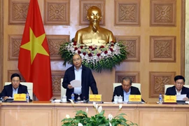 Thủ tướng Nguyễn Xuân Phúc, Trưởng Tiểu ban Kinh tế-Xã hội chuẩn bị cho Đại hội XIII của Đảng phát biểu. (Ảnh: Thống Nhất/TXVN)