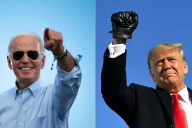 Đương kim Tổng thống Mỹ Joe Biden (trái) và cựu Tổng thống Donald Trump. (Ảnh: AFP/TTXVN)