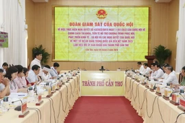 Quang cảnh buổi làm việc. (Ảnh: Ngọc Thiện/TTXVN)