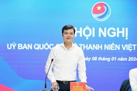 Bí thư thứ Nhất Trung ương Đoàn, Chủ nhiệm Ủy ban quốc gia về Thanh niên Việt Nam Bùi Quang Huy phát biểu kết luận Hội nghị. (Nguồn: Trang Thông tin Điện tử Trung ương Đoàn TNCS Hồ Chí Minh)