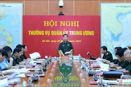 Đại tướng Phan Văn Giang phát biểu chỉ đạo tại hội nghị. (Nguồn: báo Quân đội Nhân dân)