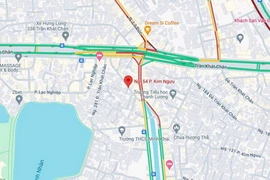 Sở Giao thông Vận tải Hà Nội thông báo phương án thí điểm điều chỉnh tổ chức giao thông trên phố Kim Ngưu. (Nguồn: Google Maps)