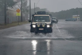 Ngập lụt do ảnh hưởng của bão Jasper tại bang Queensland, Australia. (Ảnh: AFP/TTXVN)