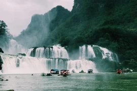 Cảnh đẹp như tranh ở Thác Bản Giốc. (Nguồn: Vietnam+)