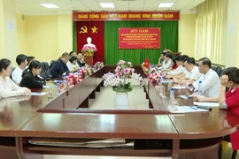 Quang cảnh buổi Hội đàm. (Nguồn: Đài Phát thanh và Truyền hình Hà Giang)