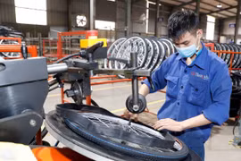 Công ty xe đạp Thống Nhất sản xuất xe đạp tiêu thụ thị trường trong nước và xuất khẩu. (Ảnh: Trần Việt/TTXVN)