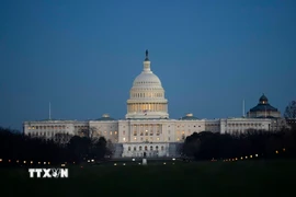 Tòa nhà Quốc hội Mỹ ở Washington DC. (Ảnh: AFP/TTXVN)