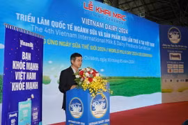 Ông Nguyễn Quang Trí, Giám đốc điều hành Marketing Vinamilk, phát biểu tại sự kiện khai mạc Triển lãm quốc tế ngành sữa và sản phẩm sữa 2024. (Nguồn: Vinamilk)