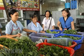 Kiểm tra an toàn vệ sinh thực phẩm tại một cơ sở. (Ảnh minh họa: Dương Ngọc/TTXVN)