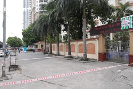 Khung cảnh vắng vẻ tại Viện trong ngày 22/7 (Ảnh: Hoàng Đạt/Vietnam+) 