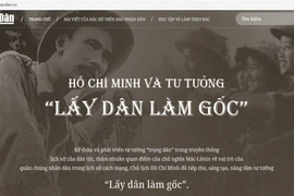 Trang tin giúp độc giả dễ dàng tra cứu những bài viết của Chủ tịch Hồ Chí Minh trên Báo Nhân Dân. (Ảnh chụp màn hình)