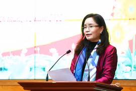 Thứ trưởng Bộ Văn hóa, Thể thao và Du lịch Trịnh Thị Thủy phát biểu. (Ảnh: Trần Huấn/Vietnam+)