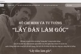 Trang tin giúp độc giả dễ dàng tra cứu những bài viết của Chủ tịch Hồ Chí Minh trên Báo Nhân Dân. (Ảnh chụp màn hình)