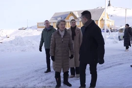 Chủ tịch EC Ursula von der Leyen và Thủ tướng Greenland Múte Bourup Egede tại Nuuk. (Nguồn: EC)