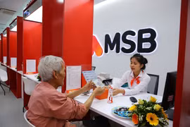 Giao dịch tại MSB. (Ảnh: CTV/Vietnam+)