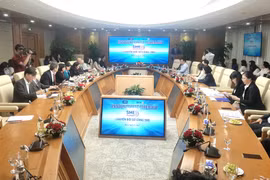 Quang cảnh lại lễ ra mắt chương trình chuyển đổi số cùng doanh nghiệp vừa và nhỏ. (Ảnh: Vietnam+)