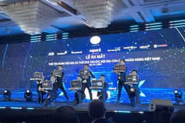 Thẻ tín dụng nội địa của 7 ngân hàng thương mại cổ phần vừa được ra mắt. (Ảnh: CTV/Vietnam+)