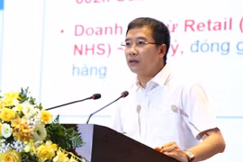 Ông Lưu Trung Thái - Tổng Giám đốc MB phát biểu tại hội nghị. (Ảnh: Vietnam+)