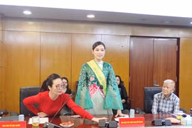 Đại sứ Thiện chí “Vì Môi trường xanh Quốc gia năm 2023” - Hoa hậu Việt Nam 2020 Đỗ Thị Hà. (Ảnh: Hùng Võ/Vietnam+)