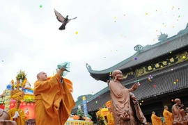Đây là lần thứ ba Giáo hội Phật giáo Việt Nam đăng cai tổ chức Đại lễ Vesak Liên hợp quốc. (Ảnh chỉ mang tính minh họa: TTXVN)