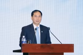 Thứ trưởng Ngoại giao Bùi Thanh Sơn phát biểu. (Ảnh: Phạm Kiên/TTXVN)